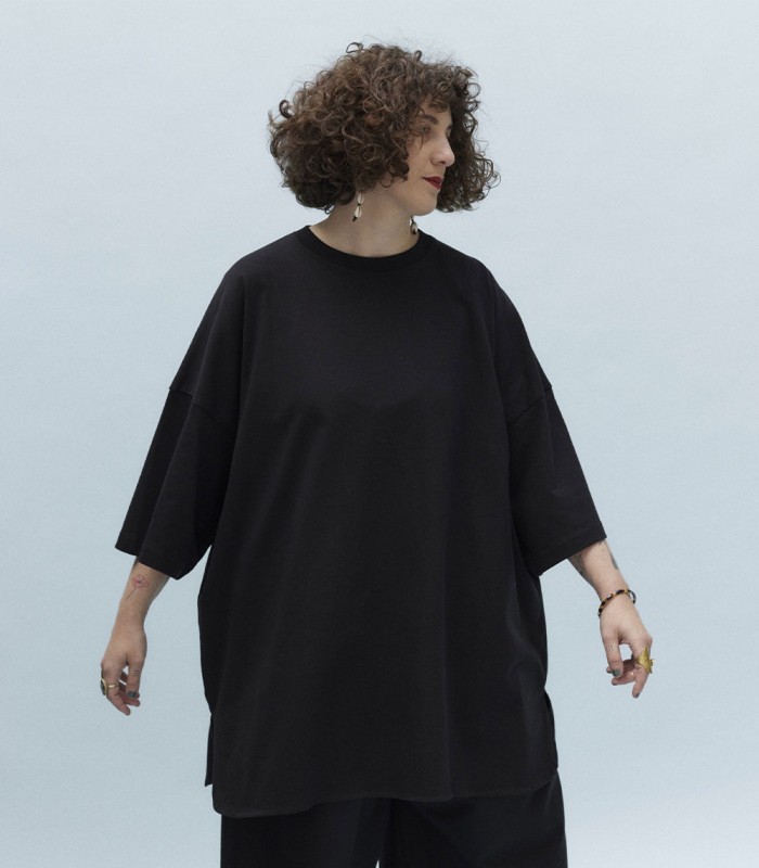 The large black t-shirt